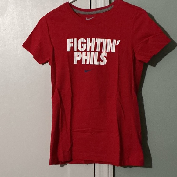 Nike Red Slim Fit Tee Phillies - Picture 1 of 2